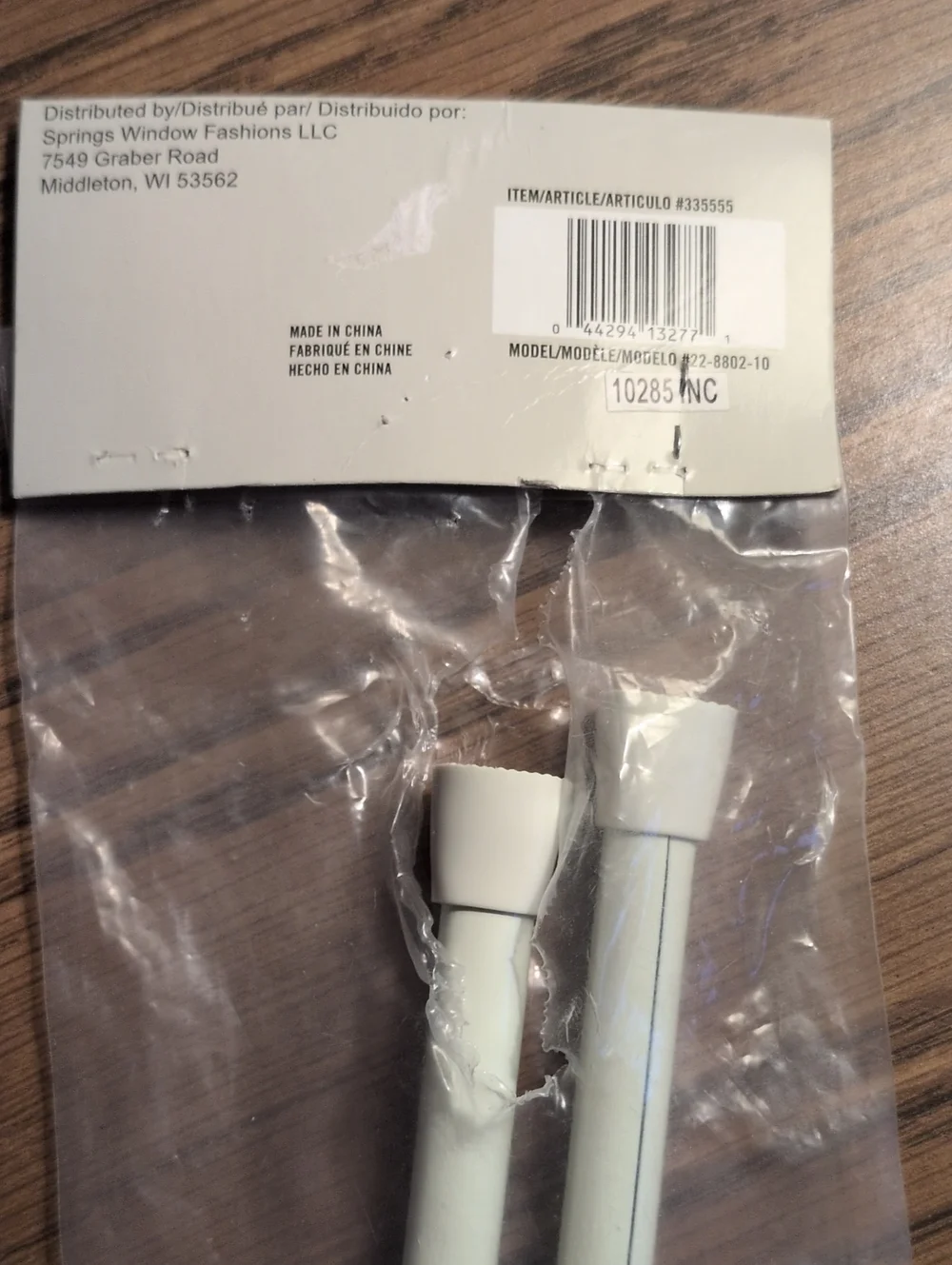 2 White Cafe Curtain Spring Tension Rods And 14 Cafe Clip Rings